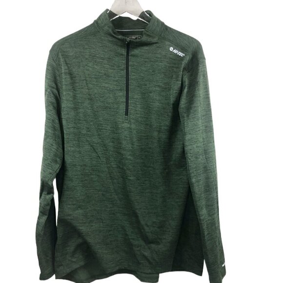 Hi-Tec Performance 1/4 Zip Collar Pullover Forest Green Men's Size XL - Picture 1 of 3